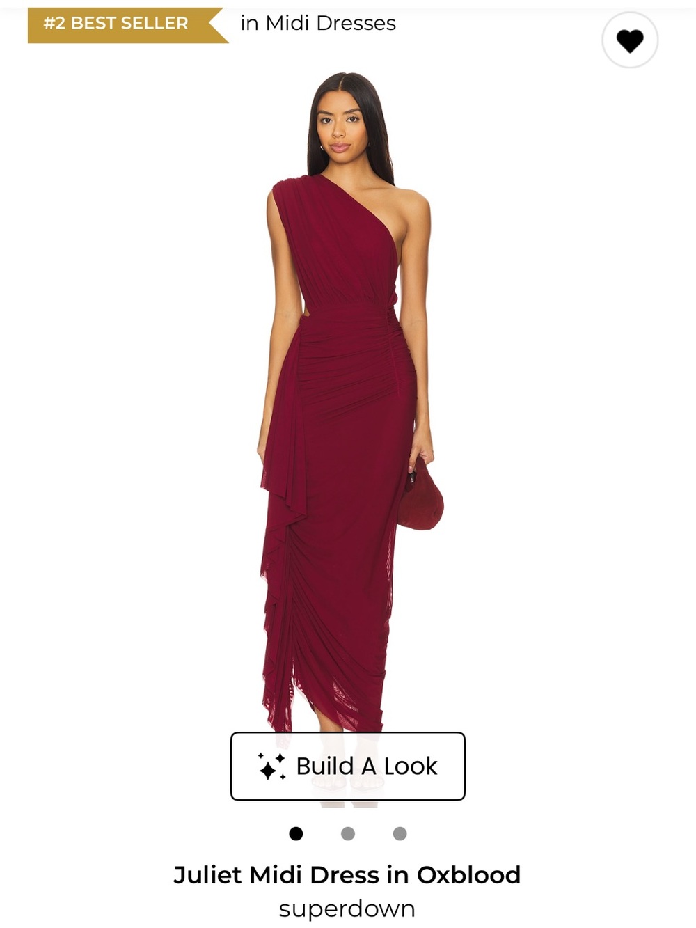 superdown Burgundy Juliet midi dress in oxblood